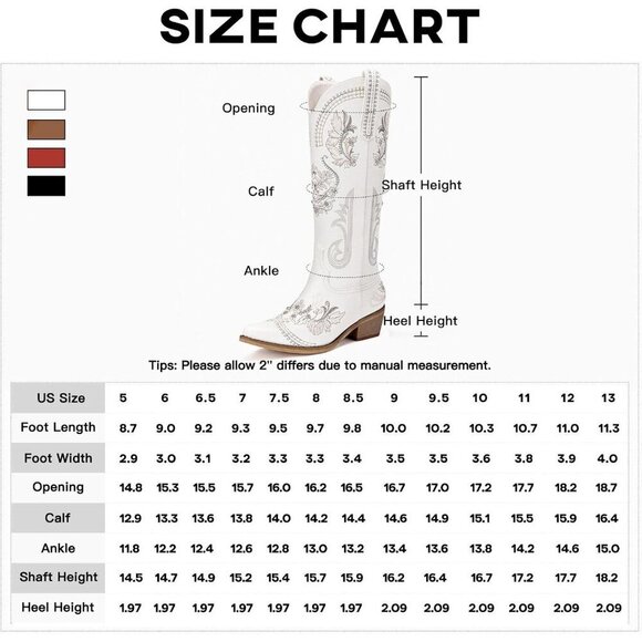 Women Faux Leather White Glitter Sparkly Rhinestone Embroidery Pointed Boots - Picture 6 of 6